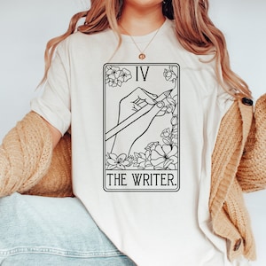 Writer T-shirt, Author Shirt, Author T-Shirt, The Writer Tarot Card, Fantasy Author, Gift for Author, Writing Shirt, Tarot Card Shirt