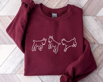 Goats Sweatshirt, Goat Mom Sweater, Goat Mom, Cute Goats Sweatshirt, Baby Goat Crewneck, Farm Animal Shirt, Farmer Girl, Farm