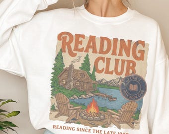 Reading Club Sweatshirt, Book Club Sweatshirt, Reading Sweatshirt, Book Lover Gift, Reader Crewneck, Bookworm Sweater, Gift for Librarian