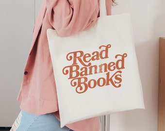 Read Banned Books tote bag, Banned Books tote, Bookish tote bag, Book Lover Tote, Library Bag, Literary tote bag, Book Lover Gift, Book Bag