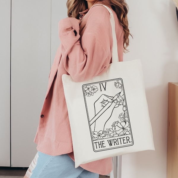 The Writer Tarot Card Tote Bag, Author Tote Bag, Author Gift, Writer Gift, Tarot Card Bag, Writer Tarot Card, Writer Tote Bag, Author Tote