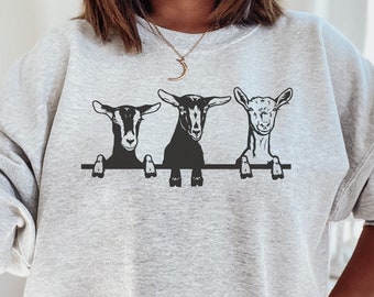 Goats Sweatshirt, Goat Mom Sweater, Goat Mom, Cute Goats Sweatshirt, Funny Goat Sweatshirt, Farm Animal Shirt, Farmer Girl, Farm Sweater