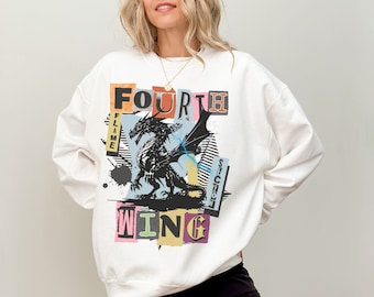 Fourth Wing Sweatshirt OFFICIALLY LICENSED, Fourth Wing Dragon Sweatshirt, Basgiath War College Sweater, Fourth Wing Merch, Bookish Sweater