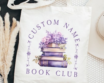 Personalisierte Einkaufstasche, Buchclub Geschenk, Bücherwurm Geschenk, Buchclub Tasche, Buchliebhaber Tasche, Buchliebhaber Geschenk