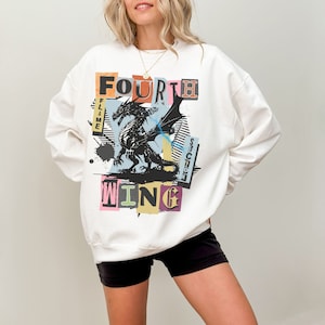 Fourth Wing Sweatshirt OFFICIALLY LICENSED, Fourth Wing Dragon Sweatshirt, Basgiath War College Sweater, Fourth Wing Merch, Bookish Sweater