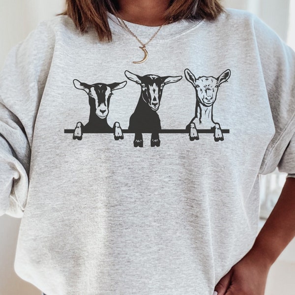 Goats Sweatshirt, Goat Mom Sweater, Goat Mom, Cute Goats Sweatshirt, Funny Goat Sweatshirt, Farm Animal Shirt, Farmer Girl, Farm Sweater