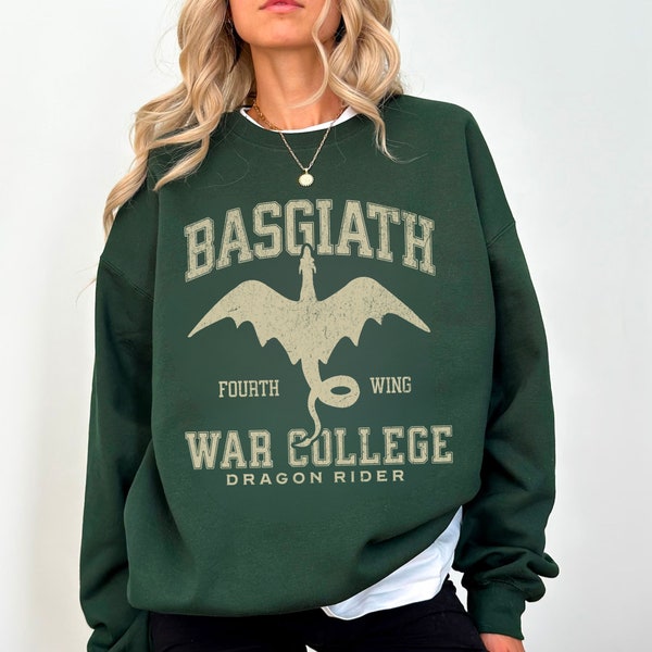Fourth Wing Sweatshirt OFFICIALLY LICENSED, Basgiath War College Sweatshirt, Fourth Wing Dragon Rider, Fantasy Reader Gift, Bookish Sweater