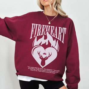 Fireheart Sweatshirt (Officially Licensed), Throne of Glass Merch, Terrasen Sweatshirt, Bookish merch, Sarah J maas Merch, SJM Sweater
