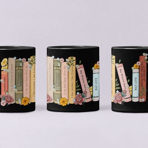 Custom Book Shelf Mug, Custom Book Name Shelf, Author Mug, Personalized Book Mug, Books and tea mug, Book club gift, Custom book club mug