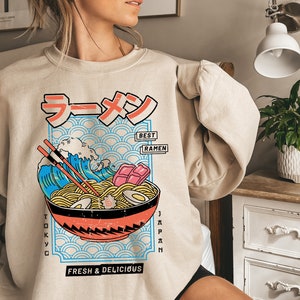 Sweat-shirt Ramen vintage, Cadeau Ramen, Cadeau Ramen Lover, Sweat-shirt Ramen, Sweat-shirt Japon, Cadeau Japon, Amoureux Japon, Chemise Ramen