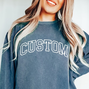 Custom Comfort Colors Sweatshirt, Comfort Colors 1566, City Name Comfort Colors, Personalized Comfort Colors Crewneck Sweatshirt