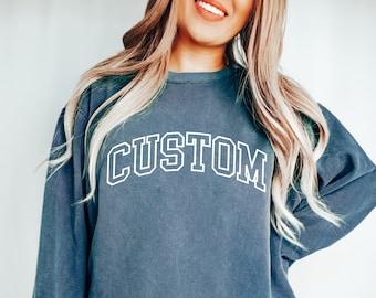 Custom Comfort Colors Sweatshirt, Comfort Colors 1566, City Name Comfort Colors, Personalized Comfort Colors Crewneck Sweatshirt