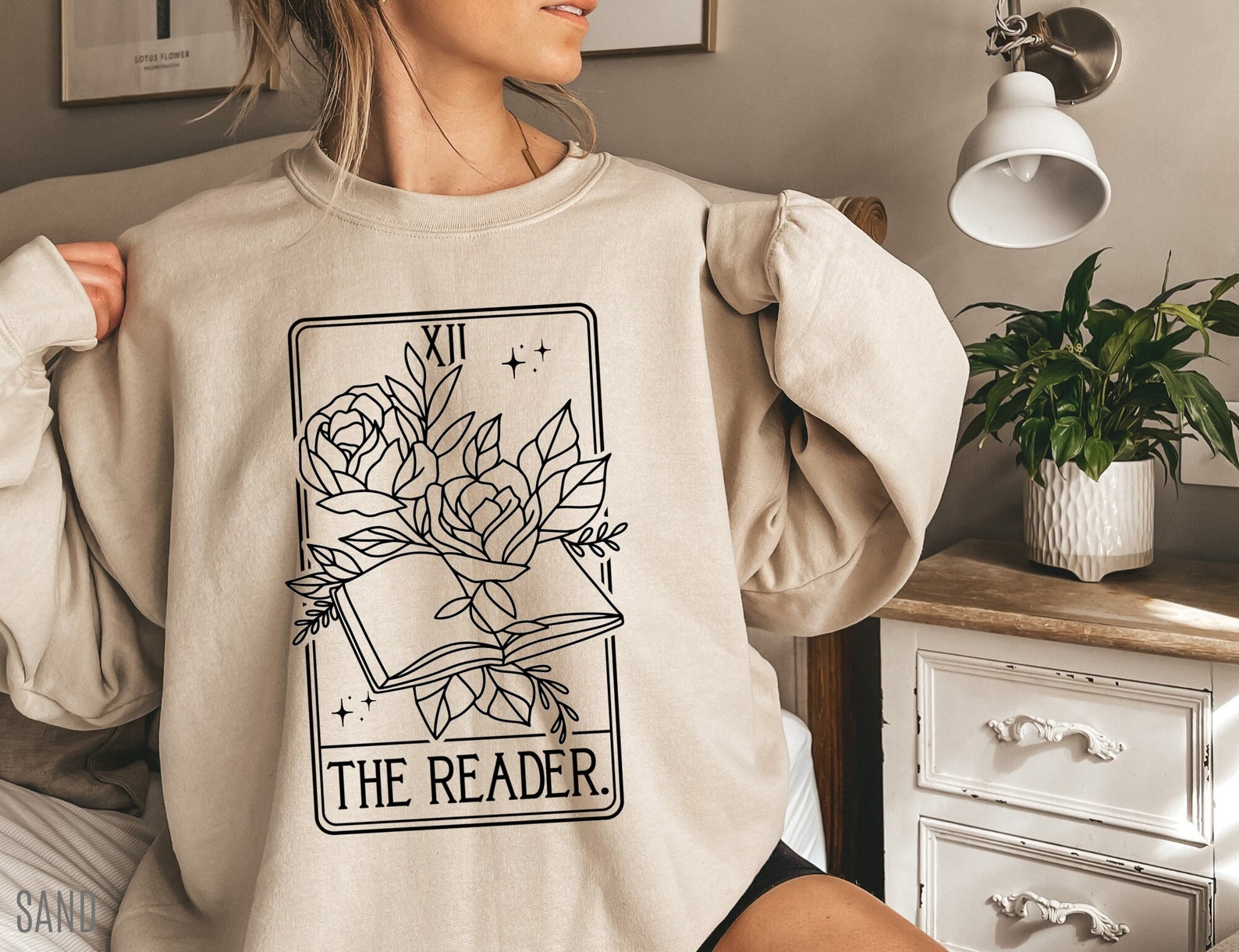 Custom bookshelf sweatshirt Booktok merch Personalized books 20+ Perfect Book Gifts that any reader is guaranteed to love Sejal Ghanate the lazy gal tarot card