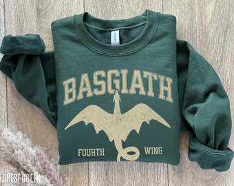 Fourth Wing Sweatshirt OFFICIALLY LICENSED, Basgiath War College Sweatshirt, Fourth Wing Dragon Rider, Fantasy Reader Gift, Bookish Sweater