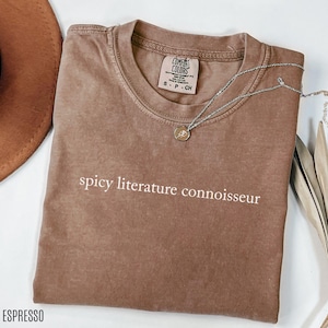 Spicy literature connoisseur comfort colors shirt, Smut Reader, Smut Books Tshirt, Smut Shirt, Romance Reader, Book lover gift, Reader Gift