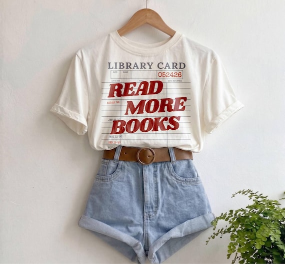 Read more books library card Comfort colors shirt, Vintage Library Card shirt, Librarian Shirt, Bookish Tshirt, Reading Shirt, Bookworm Tee
