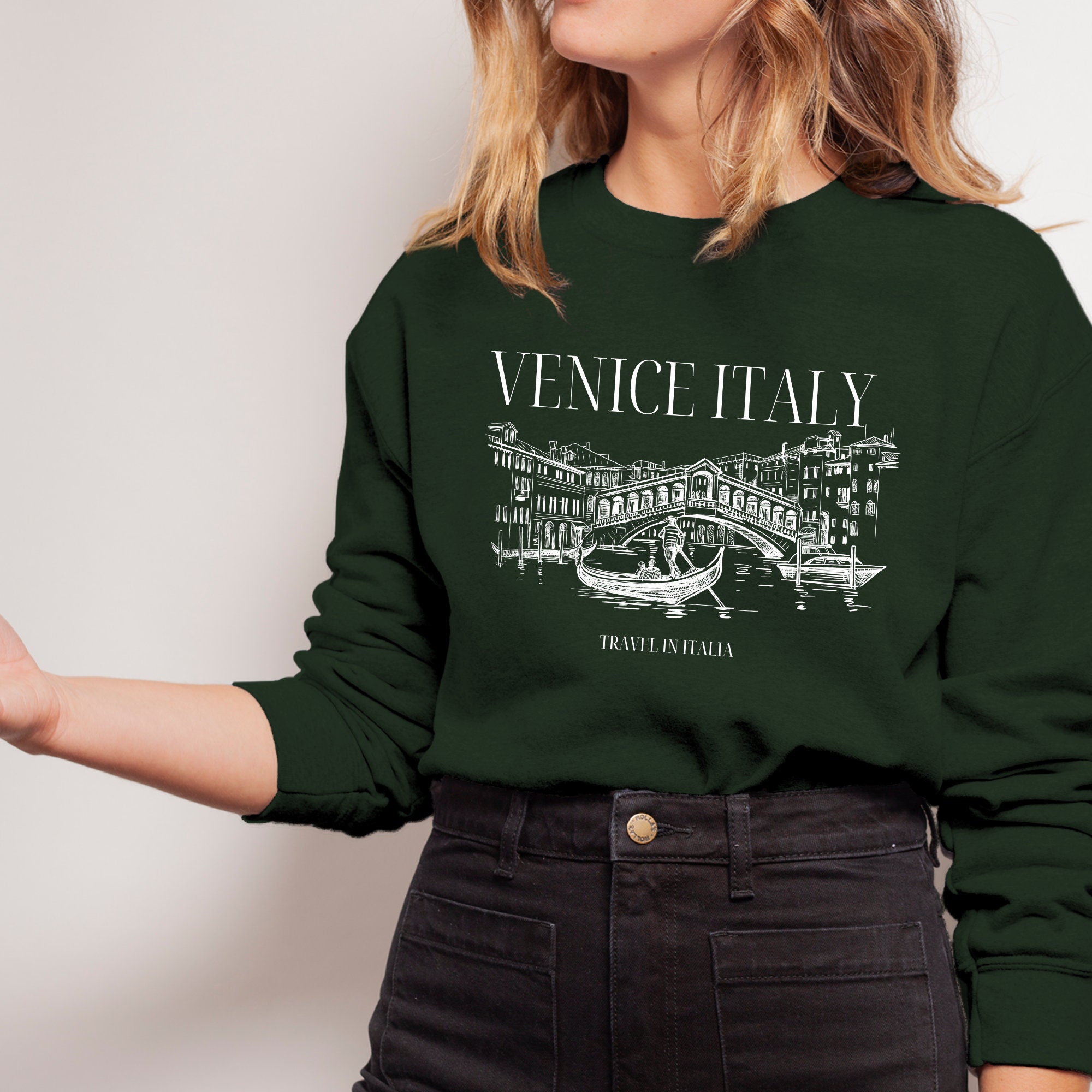 Discover Venice Italy Sweater, Venice Travel Sweater, Italy Sweater, Rome Sweatshirt, Comfy Womens Sweater, Italia Crewneck, Love Italy Sweater