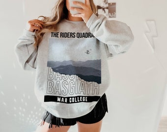 Fourth Wing Sweatshirt (OFFICIALLY LICENSED), Fourth Wing Merch, Riders Quadrant Sweatshirt, Basgiath War College Sweater, Iron Flame Shirt