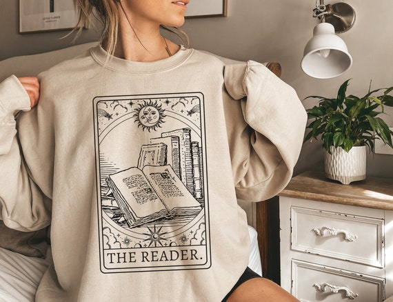 Reader Tarot Sweatshirt, Tarot Card Sweatshirt, Bookish sweater, Tarot Sweater, Booklover gift, Tarot Reader Sweater, Bookish Sweatshirt,