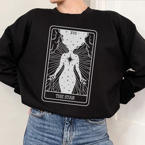 Custom Tarot cards Sweatshirt, Tarot Sweater, Major Arcana Shirt, Celestial Tarot Sweatshirt, The Sun Sweater, Tarot Card Gift, Personalize image 6