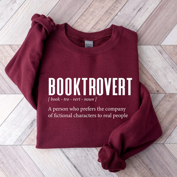 Booktrovert Sweatshirt, Bookish, Book Sweater, Bookish, Bookworm, Bibliophile, Book Lover, Reading Shirt, Gift for Book Lover