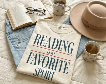 Reading is My Favorite Sport Shirt, Reading Tshirt, Bookish Gift, Vintage Reading Tshirt, Book lover tee