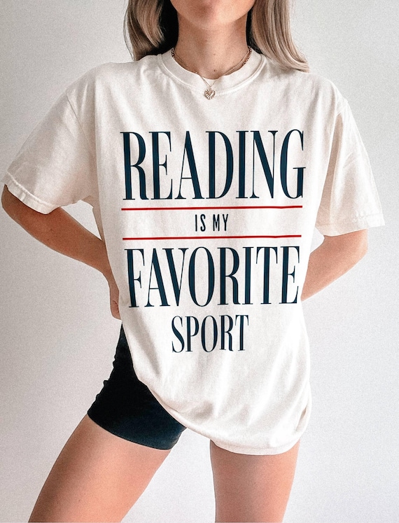 Reading is My Favorite Sport Comfort Colors Shirt, Reading Tshirt, Bookish Gift, Vintage Reading Tshirt, Book lover gift, Funny book tee