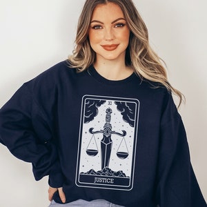 Custom Tarot cards Sweatshirt, Tarot Sweater, Major Arcana Shirt, Celestial Tarot Sweatshirt, The Sun Sweater, Tarot Card Gift, Personalize image 3