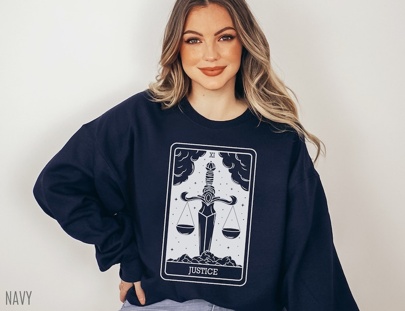 Custom Tarot cards Sweatshirt, Tarot Sweater, Major Arcana Shirt, Celestial Tarot Sweatshirt, The Sun Sweater, Tarot Card Gift, Personalize image 3