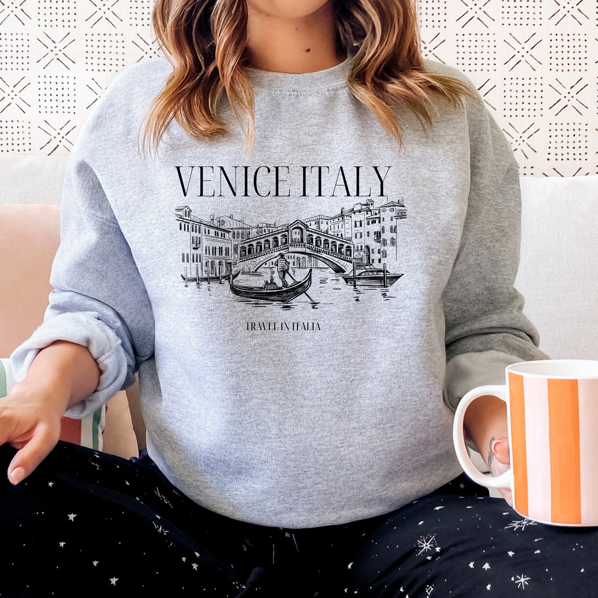 Discover Venice Italy Sweater, Venice Travel Sweater, Italy Sweater, Rome Sweatshirt, Comfy Womens Sweater, Italia Crewneck, Love Italy Sweater