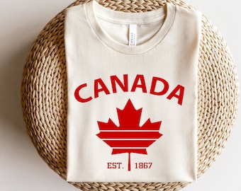 Camisa de Canadá, orgulloso canadiense, camiseta canadiense, día de Canadá, mujer canadiense, camisa de hoja de arce
