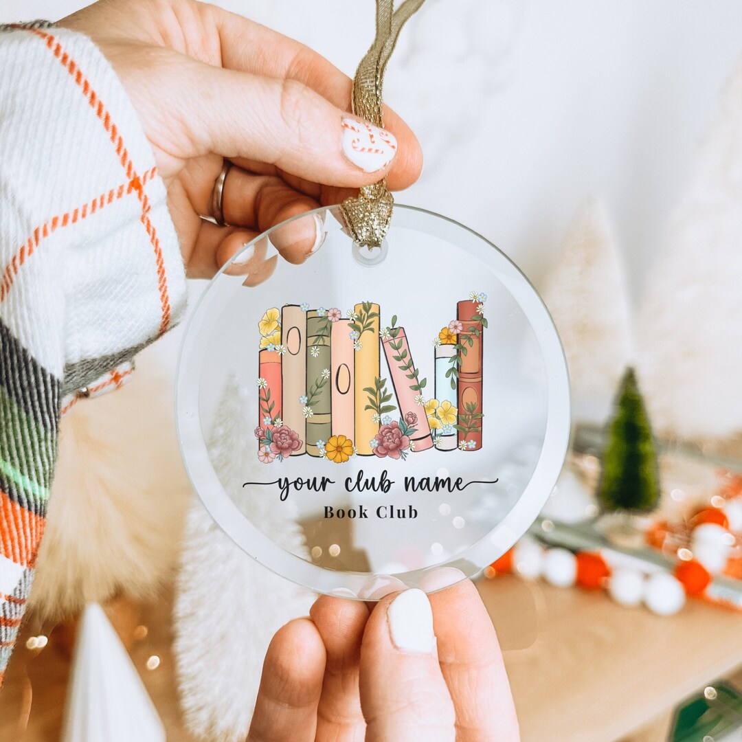Custom Book Club Ornament, Book Ornament Christmas, Bookish Ornament ...