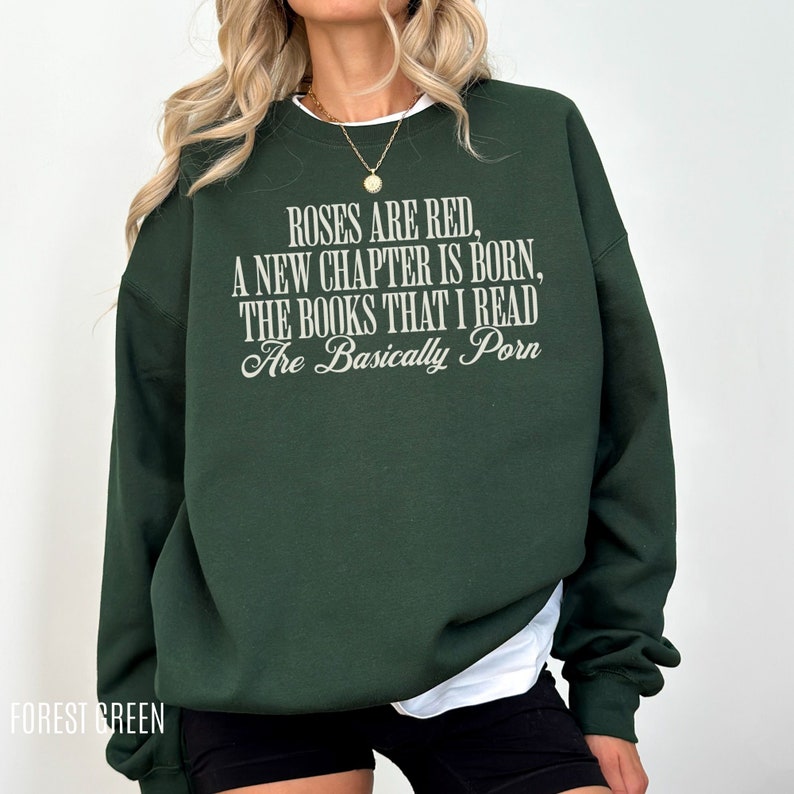 Roses are Red Smut Sweatshirt, Funny Smut Gift, Bookish Sweatshirt, Spicy Book Shirt, Spice Reader, Gift For Book Lover, Dark Romance Reader image 2