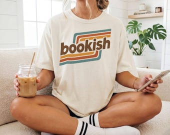 Retro bookish Comfort colors shirt, Bookish Tshirt, Retro Reading Shirt, Bookworm Tee, Book Lover Shirt, Book Club Shirt, Gift for Reader