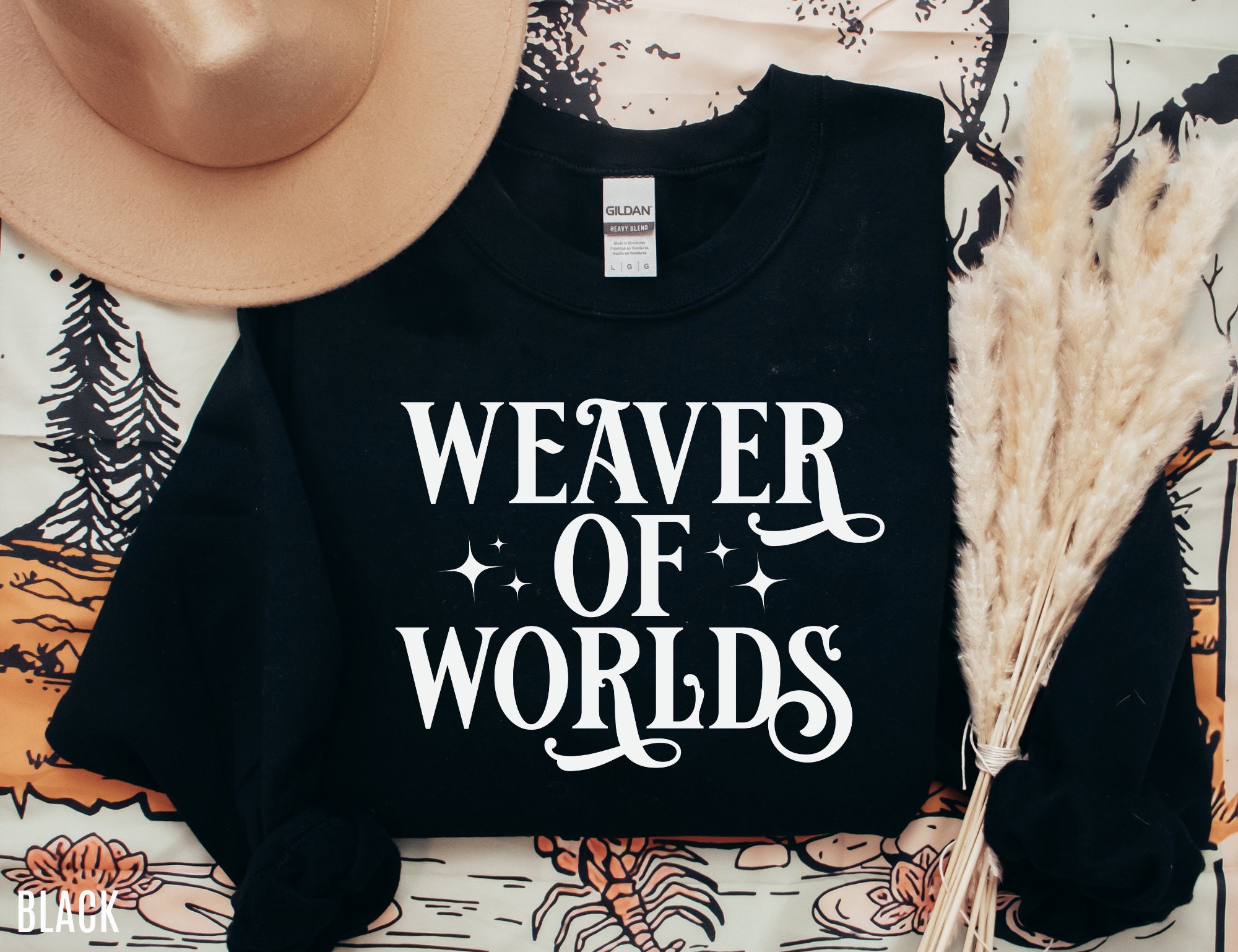 Weaver of Worlds Sweatshirt, Gift for Writer, Author Sweatshirt, Novelist Sweatshirt, Bookish Gift, Book Author Gift, Literary Writer Gift