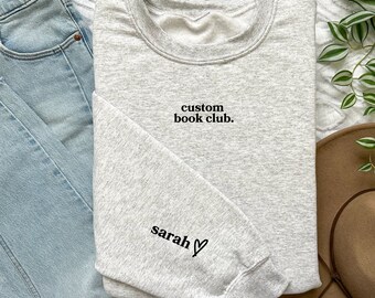 Sweat-shirt personnalisé du club de lecture, chemise Sublte Book Club, idées cadeaux du club de lecture, sweat-shirt de livre, sweat-shirt bookish, Bookclub Crewneck, cadeau de livre
