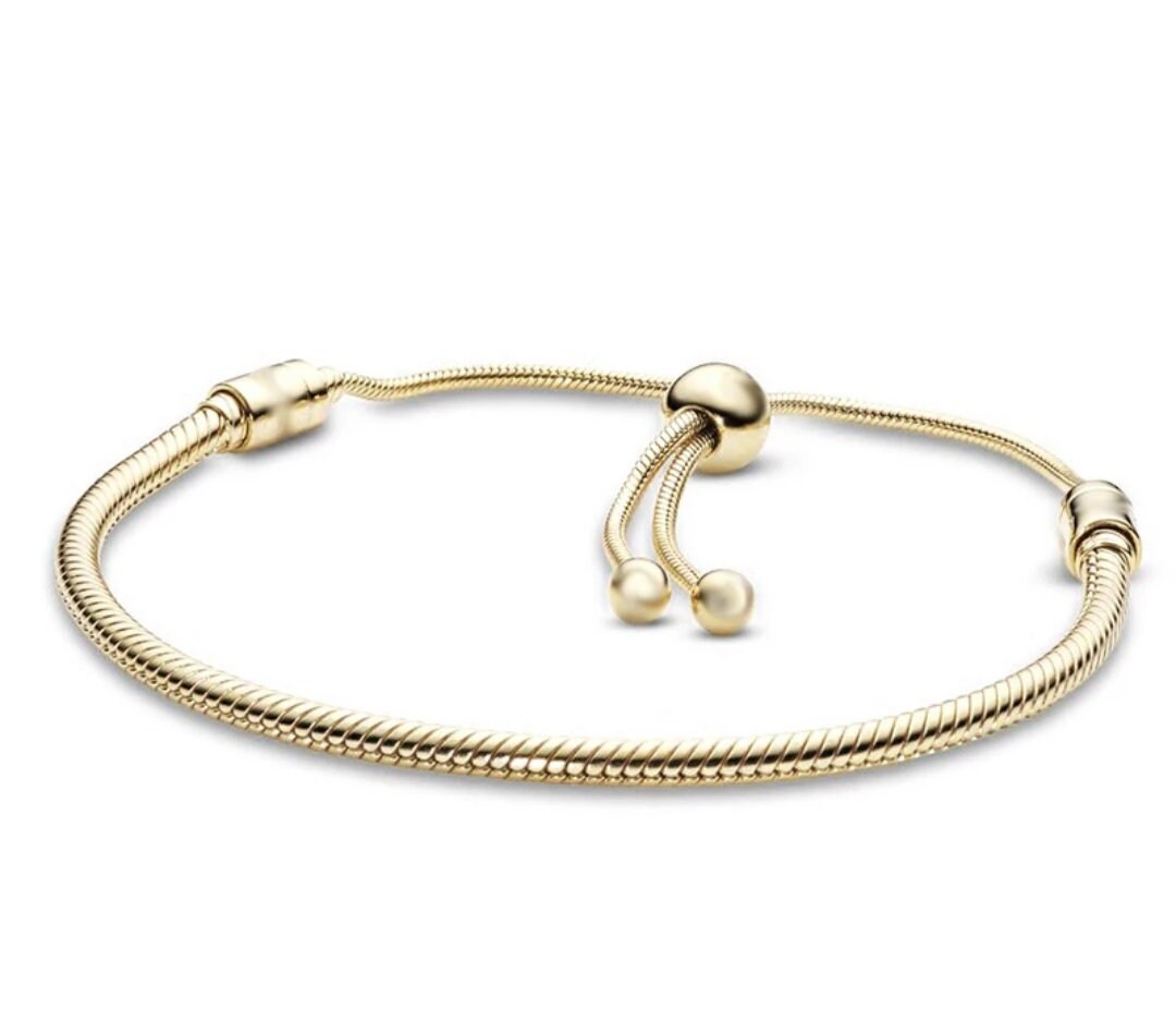 Pandora Compatible Charm Bracelet Gold Tone Etsy