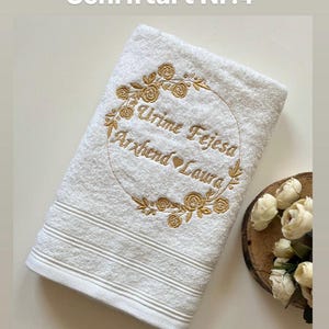 Urime Fejesa towel, towel for engagement, embroidered with desired name