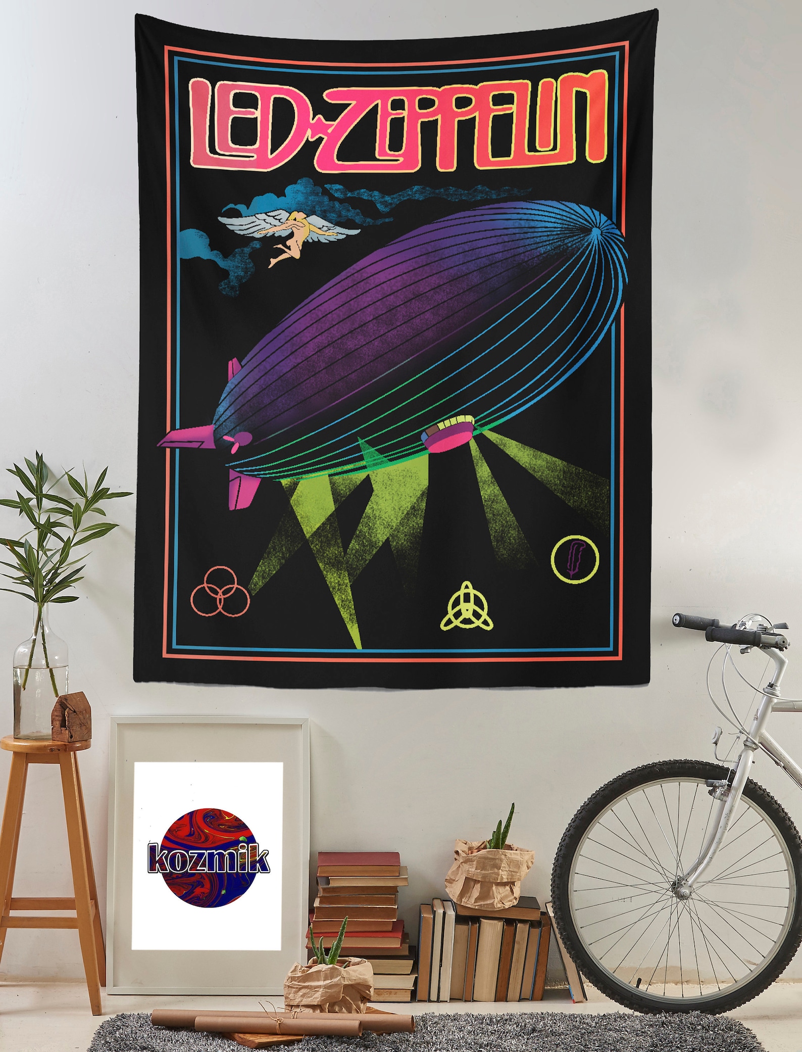 Led Zeppelin Wall Tapestry Wall Hanging Tapestries Tapestry Etsy