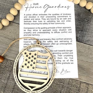 Heroic Guardian Police Ornament: Law Enforcement Keepsake