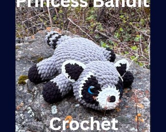 MOTIF au crochet Princesse Bandit le raton laveur