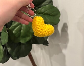 Porte-clés coeur au crochet - Porte-clés en fil fait main