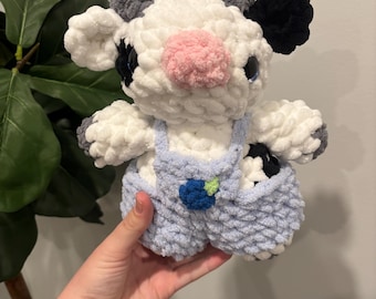 Peluche au crochet Vaches en salopette