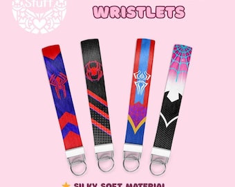 Spidey Inspired Wristlets: Handmade Printed Fabric