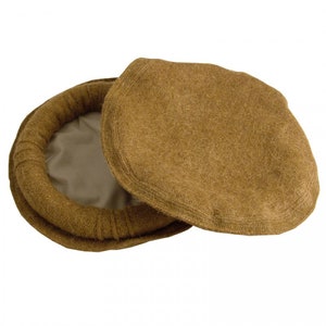 Authentic Wool Pakol Hat (Chitrali Cap) - Handmade In Pakistan, Light Brown, Medium Size 11 Inch - View #13