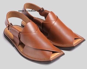 Peshawar Pure Leather Charssada Chappal/Sandal