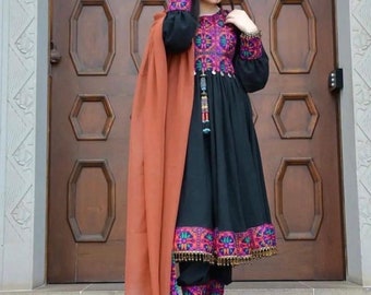 Afghan kuchi traditional handmade 3 piece wedding dress