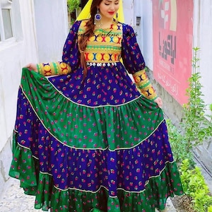 Afghan Traditional Modern Dress With Embroidery - Etsy