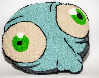 Blue Guy Hand Tufted Hanging Wall Art