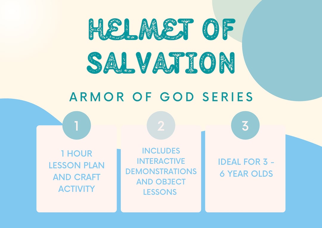 Armor of God HELMET OF SALVATION Lesson 5 Etsy